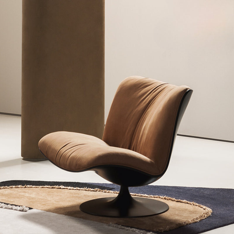 Italian Light Luxury Designer Sofa Chair Baxter Italian Modern Matte Leather Living Room Casual Single Chair