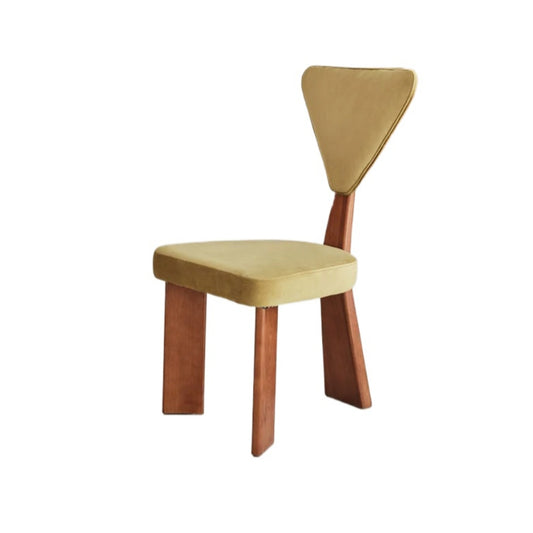 Designer Esszimmerstuhl Haushalt mittelalterlichen Massivholzstuhl Flanell Licht Luxus High-End künstlerische Hocker Rückenlehne 