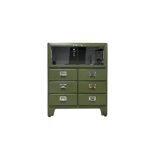 Japanischen retro eisen schrank hause wohnzimmer dekoration metall glas schlafzimmer locker Ins Beliebte industrie stil dining side schrank 