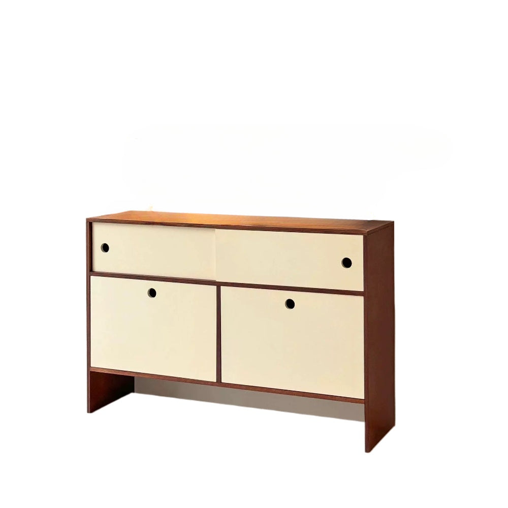 Mittelalterlicher Massivholz-Lagerschrank, einfacher Ins-Wind-Lagerschrank, Beistellschrank, Haushalts-Wohnzimmer-Ozeanbrettschrank 