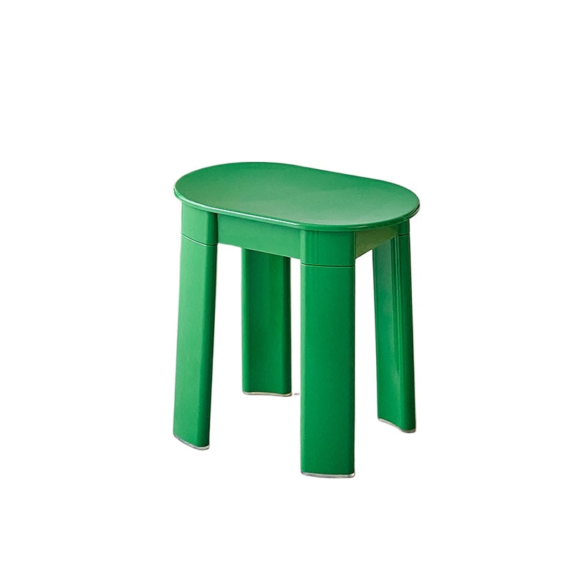 Mittelalterlicher niedriger Hocker, kleiner Plastikhocker für die Wohnung, verdickter Ins Popularround-Hocker, einfacher Ankleidehocker 