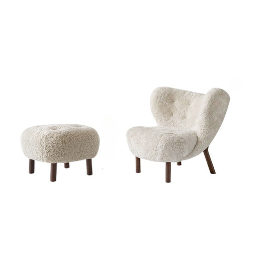 Nordic Single Sofa Chair Household Living Room Small Apartment Leisure Chair Designer Ins Popular Bedroom Lamb Wool Sofa