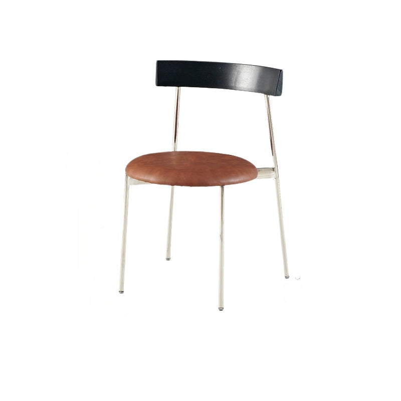 Mokka-Stuhl, nordischer Retro-Esszimmerstuhl, leichter Luxus, minimalistischer Rückenlehnenstuhl, stapelbarer Schreibtischstuhl für Zuhause 