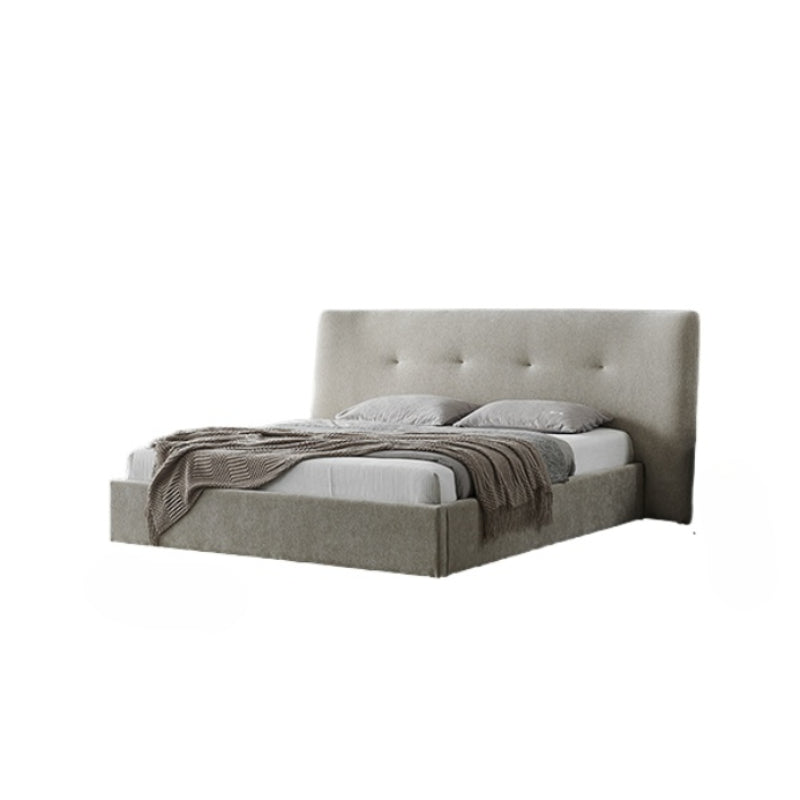 Italian Minimalist Fabric Bed Double Bed Villa Model Room Comfortable Master Bedroom Queen Bed Designer Furniture Light Luxury Wedding Bed