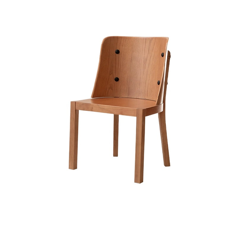 Mittelalterlicher Designer-Esszimmerstuhl, leichter Luxus-Massivholz-Rückenstuhl, Wabi-Sandwind-einfacher Schreibtischstuhl 