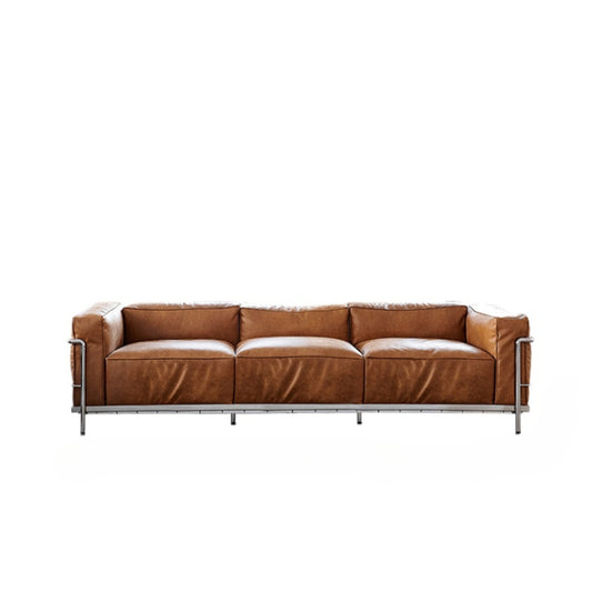 LC3 Designer Sofa Corbusier Retro Living Room Modern Minimalist Three-person Leather Straight Row Medieval Sofa