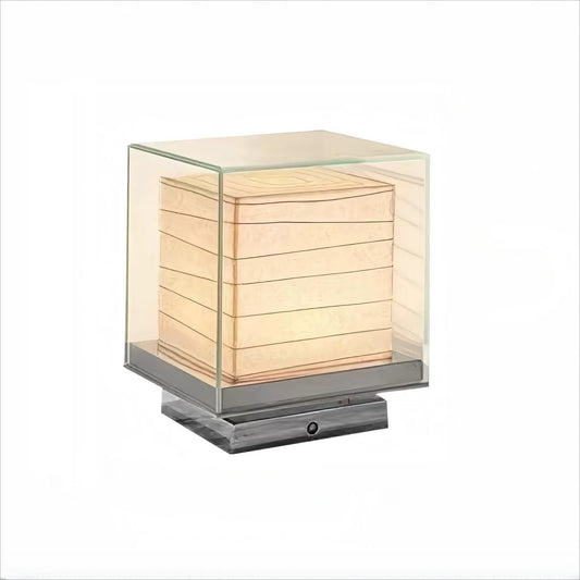 Mittelalterliche Nachttischlampe Designer Square Reispapier Schreibtischlampe Schlafzimmer Hotel Modell Zimmer Umgebungslicht Kreativ