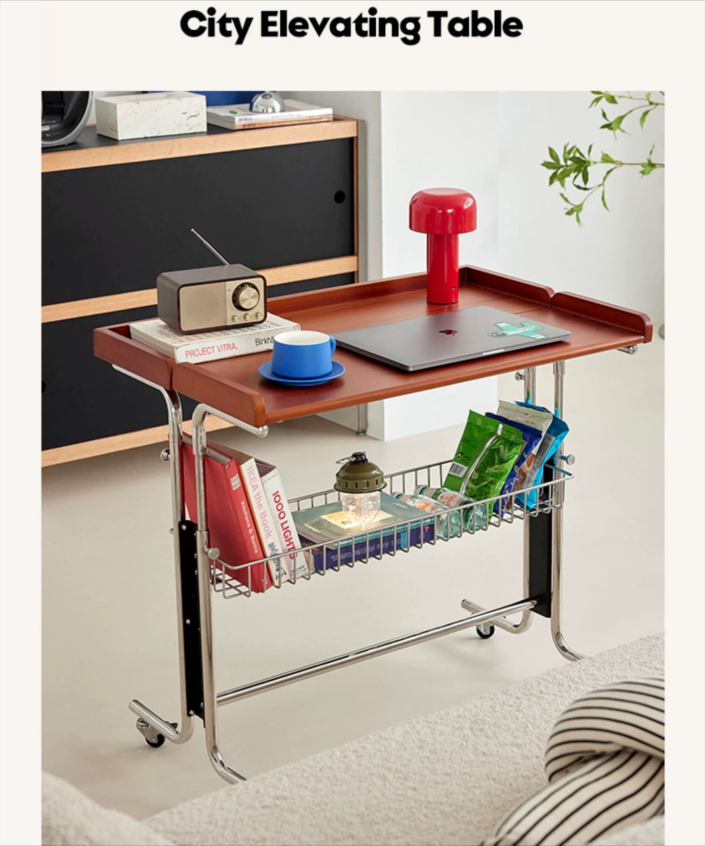 Hebbarer Schreibtisch, mittelalterlicher Massivholz-Sofa-Beistelltisch, paar kleine Wohnungs-Mobil-Couchtisch, Nachttisch 