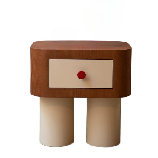 Bedside Table Small Creative Children's Bedside Table Cute Cream Wind Narrow Side Cabinet Solid Wood Storage Corner Cabinet