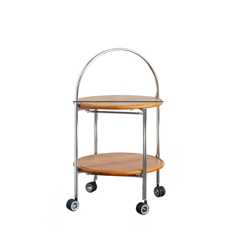 Klappbarer Couchtisch, beweglicher mittelalterlicher Sofa-Seitentisch, paar Massivholzwagen, kleine Wohnung, Nachttisch-Rack 