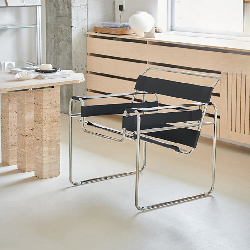 Home Furnishing Vassily Chair Vintage ins Bauhaus Stainless Steel Balcony Simple Designer Single Leisure Chair