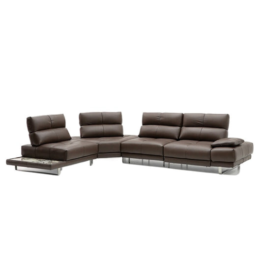 Roman Sofa Italian Minimalist Villa Large Flat Living Room Functional Backrest Adjustable Electric Sofa Light Luxury Leather