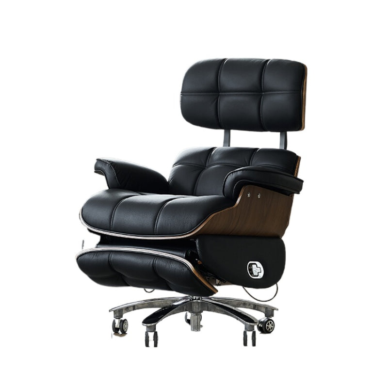 Eames Electric Recliner Boss Chair Sedentary Comfortable Office Chair Leather Home Study Multi-functional Leisure Single Chair