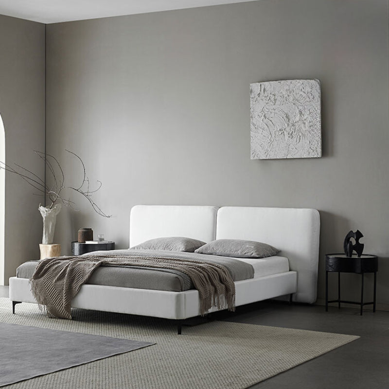 Italian Minimalist Master Bedroom Bed Modern Minimalist Bedroom 1.8 Meters Double Soft Bag Fabric Leather Light Luxury Bed Wedding Bed