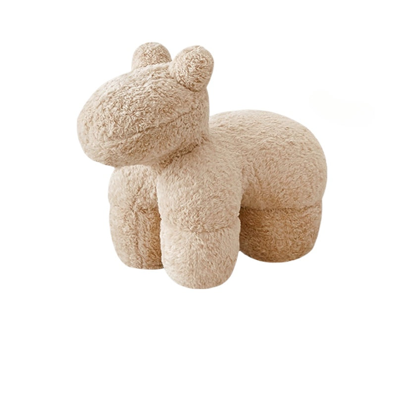 Lammwolle Pony Stuhl Ins PopularStyle Einzelsofa Stuhl Freizeit Niedriger Hocker Haushalt Tier Hocker Ornament 