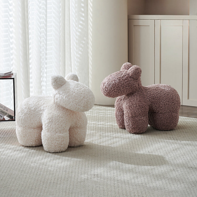 Home Pony Chair Pony Chair Medieval Cream Wind Children Animal Seat Cashmere Pony Stool