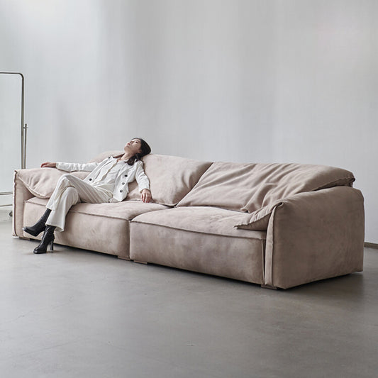 Baxter Sofa Italian Elephant Ear Sofa Light Luxury Waterproof Matte Fabric Small Apartment Italian Minimalist