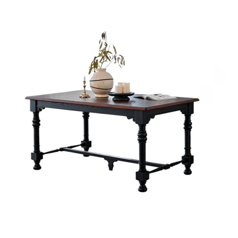 Mittelalterlicher Esstisch aus Massivholz, französischer rechteckiger Retro-Tisch, neuer chinesischer Esstisch, leichter Luxus im Haushalt, High-End 