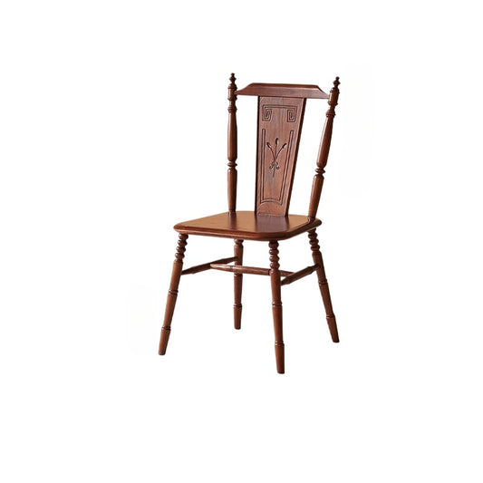Mittelalterlicher Stuhl aus massivem Holz mit Rückenlehne, leichter Luxus-Esszimmerstuhl für Cafés, Balkon, lässiger Teestuhl, Haushalt, Wabi Sabi 