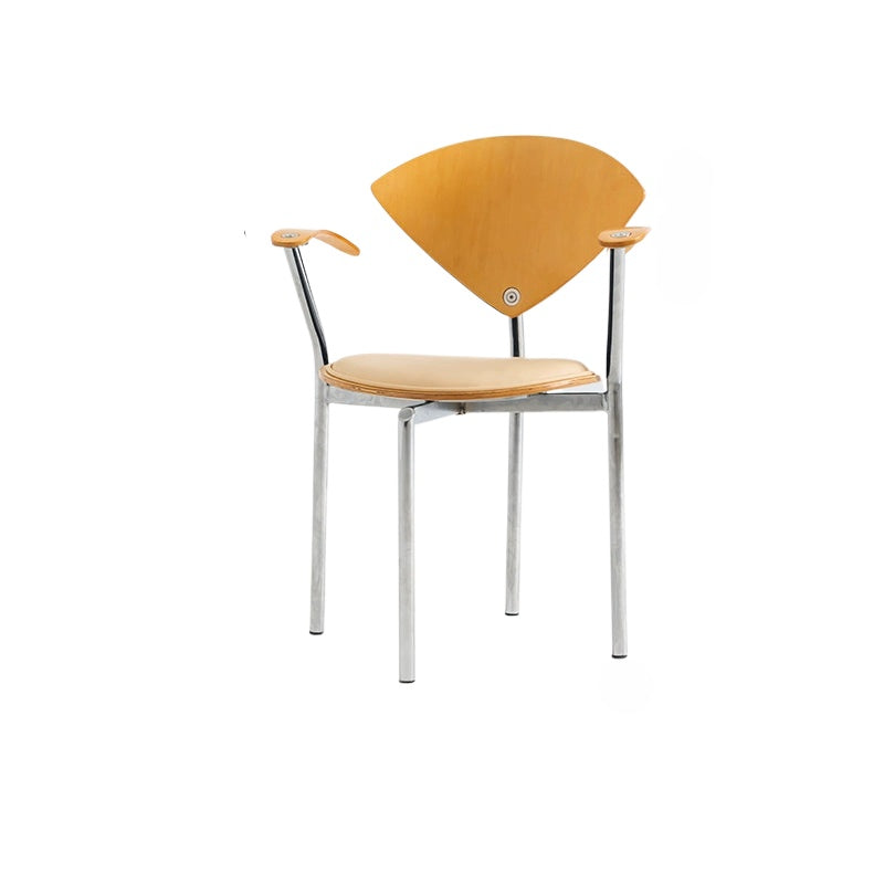 Mittelalterlicher Designer-Esszimmerstuhl Café-Einzelstuhl Retro kreativer leichter Luxus Schmiedeeisenstuhl Massivholz-Rückenlehne 