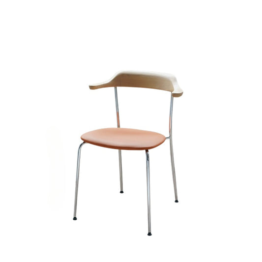 Hornstuhl, mittelalterlicher nordischer Esszimmerstuhl aus massivem Holz, einfacher kleiner Wohnungs-Stapelhocker mit Rückenlehne, Büchertischstuhl 