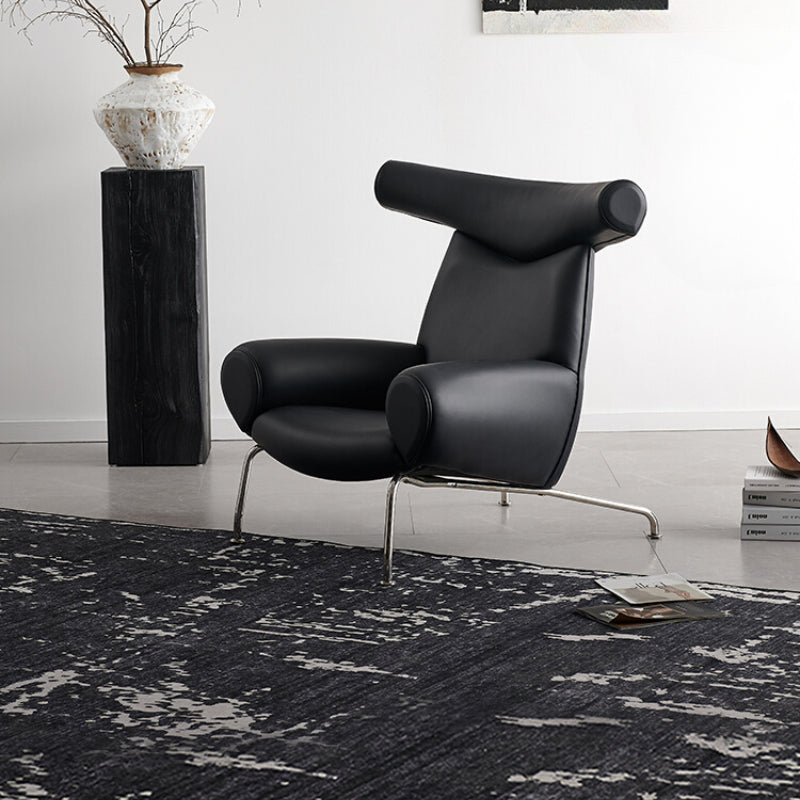 Italian Light Luxury Leather Leisure Chair Single Sofa Chair Designer Recliner Living Room Balcony Creative Art Tiger Chair