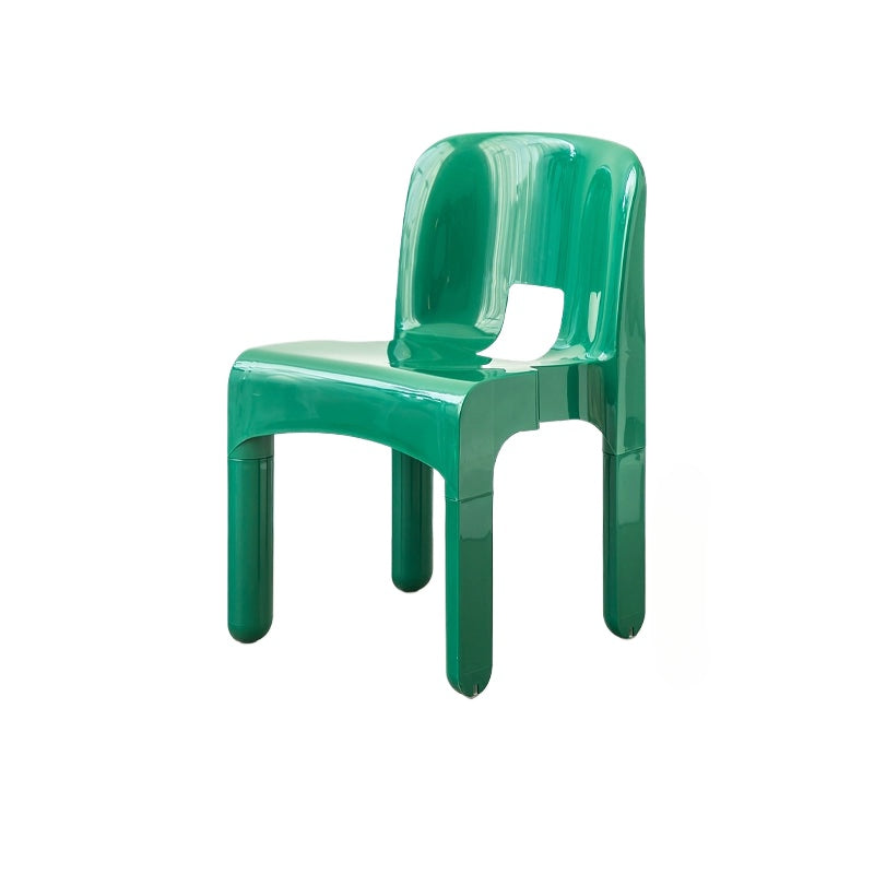 Mittelalterlicher Esszimmerstuhl aus Kunststoff, einfacher Designerstuhl aus Ins, kleine Wohnung, Heim, Freizeit, Rückenlehnenhocker 