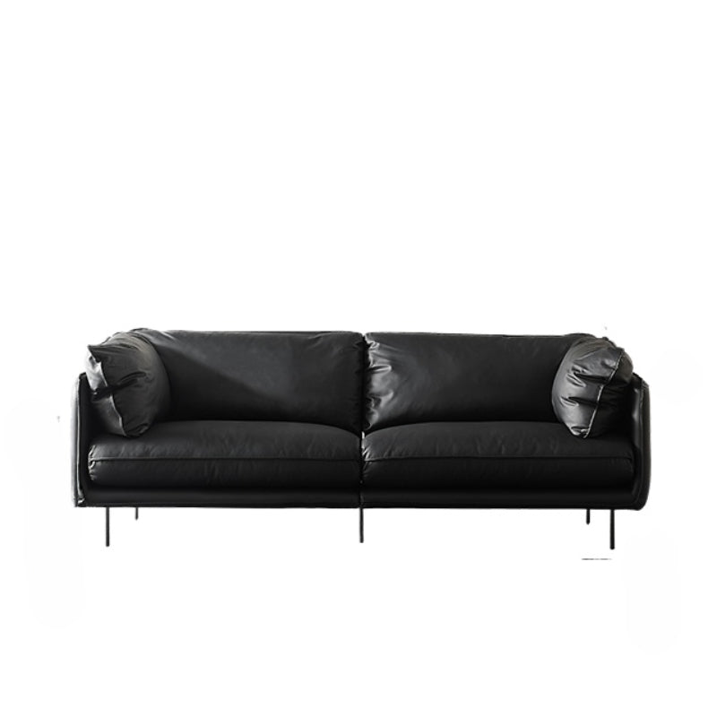 Nordic HUG Hug Sofa Waterproof and Anti-fouling Simple Medieval Straight Row Leather Small Apartment Living Room Three-person Sofa