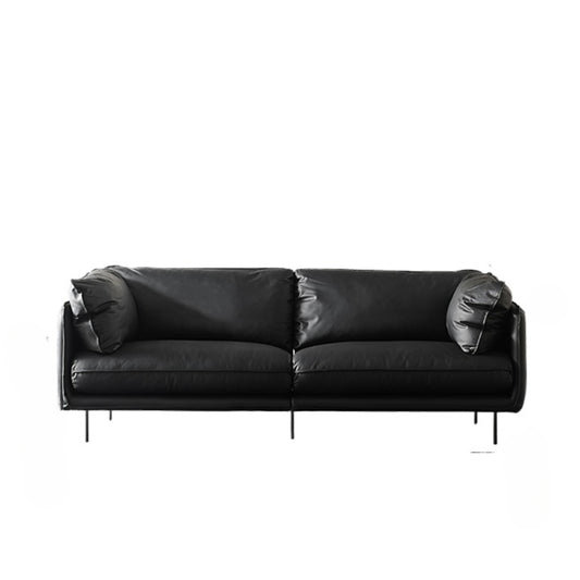 Nordic HUG Hug Sofa Waterproof and Anti-fouling Simple Medieval Straight Row Leather Small Apartment Living Room Three-person Sofa