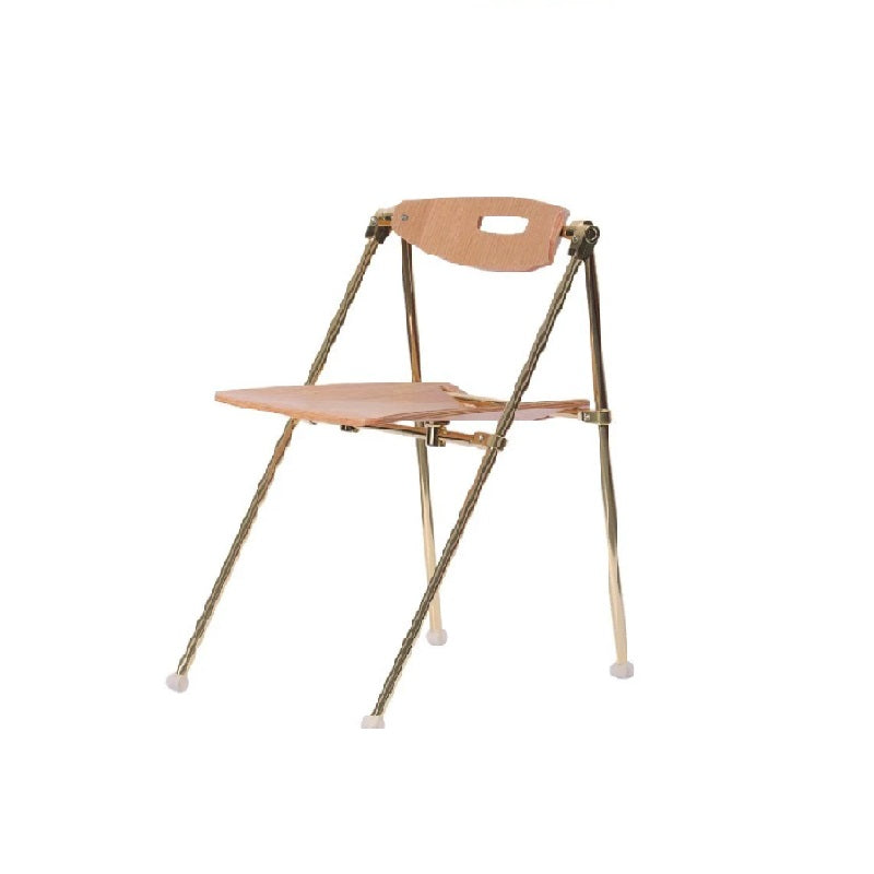 Klappbarer Esszimmerstuhl, mittelalterlicher, einfacher Stuhl aus Massivholz, leichter, luxuriöser High-End-Café-Freizeitstuhl, Kreativität 