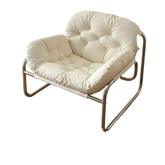 Einzelsofastuhl, leichter Luxus, hochwertiger Wohnzimmer-Freizeitsessel, cremefarben, mittelalterlicher Bauhaus-Lazy Chair 