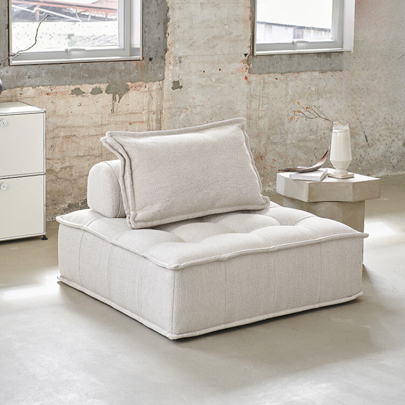 Nordic Single Piedmont Fabric Sofa Combination Square Small Apartment Balcony Minimalist Tofu Block Lazy Sofa