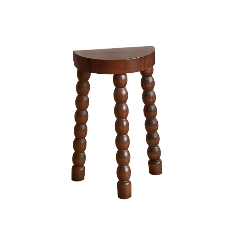 Niedriger Hocker aus französischem Retro-Massivholz, für kleine Wohnungen, Zuhause, Wohnzimmer, Schuhwechselhocker, Designer, einfacher Ankleidehocker 