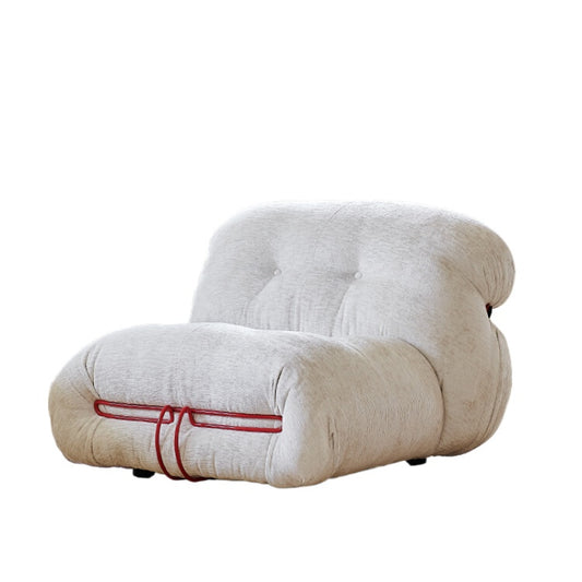 Medieval Designer Soriana Hippo Steel Tooth Sofa Small Apartment Retro Wabi Sandy Wind Lamb Wool Three-person Sofa