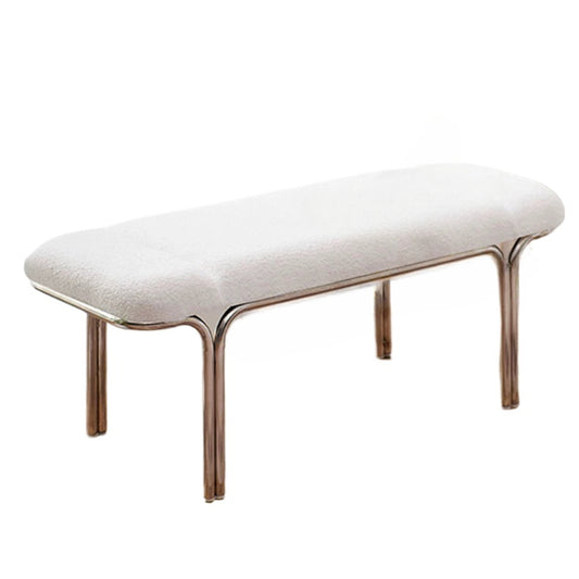 Leichter Luxus-Schuhwechselhocker, weiche Tasche, cremefarbener Wind, langer Hocker, nordischer Bauhaus-Minimalist, Ins-Betthocker 