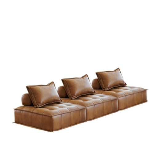 Nordic Single Creative Piedmont Sofa Expression Minimalist Living Room Leather Tofu Square Sofa Combination