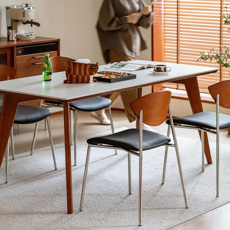 Vogelstuhl Nordischer mittelalterlicher Esszimmerstuhl einfacher Café-Stuhl aus Massivholz mit Rückenlehne kleiner Schreibtischstuhl für Wohnungen 