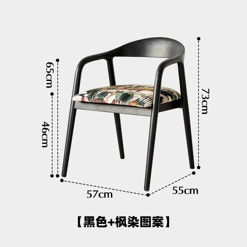 Retro Massivholz Esszimmerstuhl Neue chinesische Rückenlehne Hocker Soft Bag Casual Tee Sessel Licht Luxus Premium 