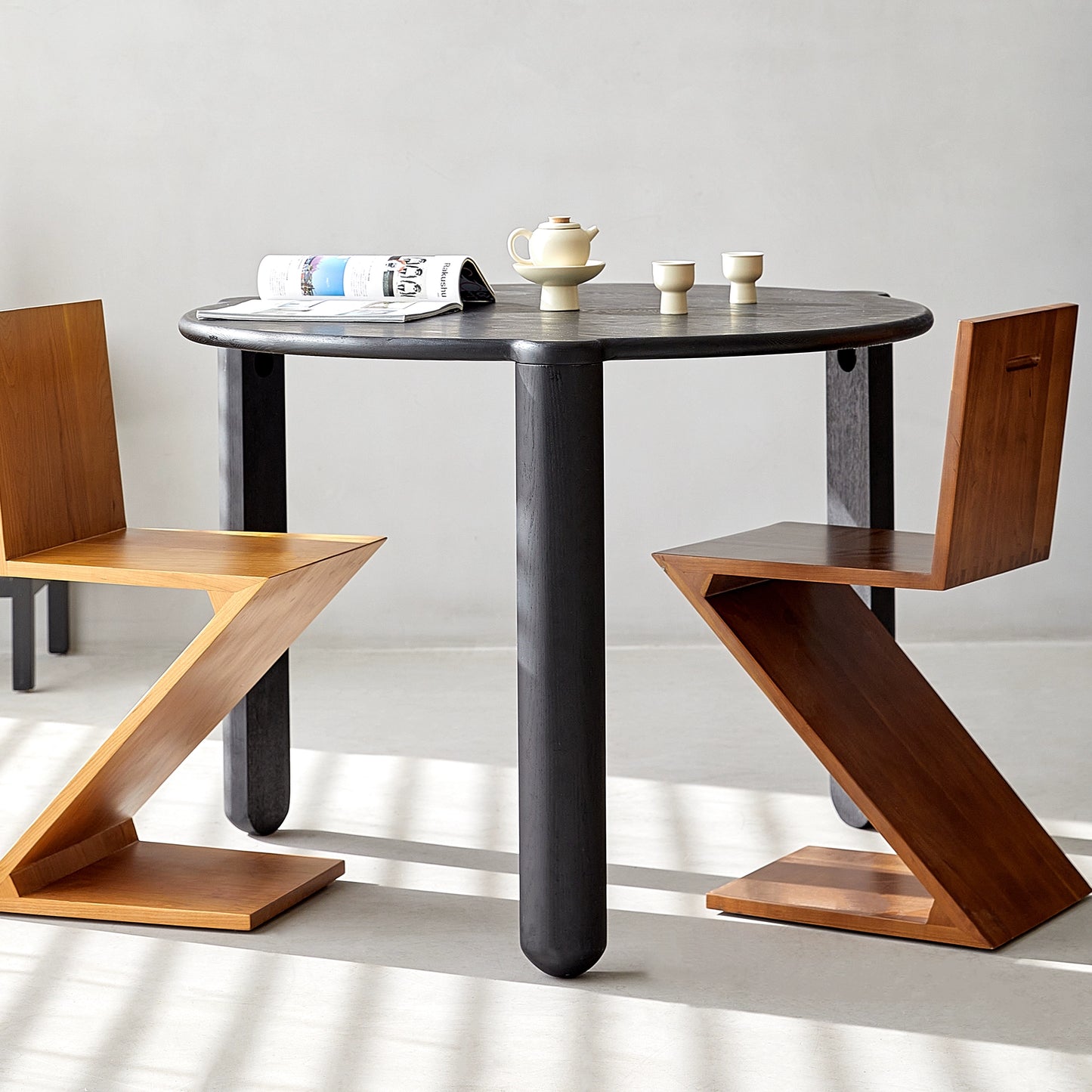 Mittelalterlichen massivholz esstisch haushalt wabi wind tisch Internet prominente ins kleine wohnung runden tisch minimalistischen 