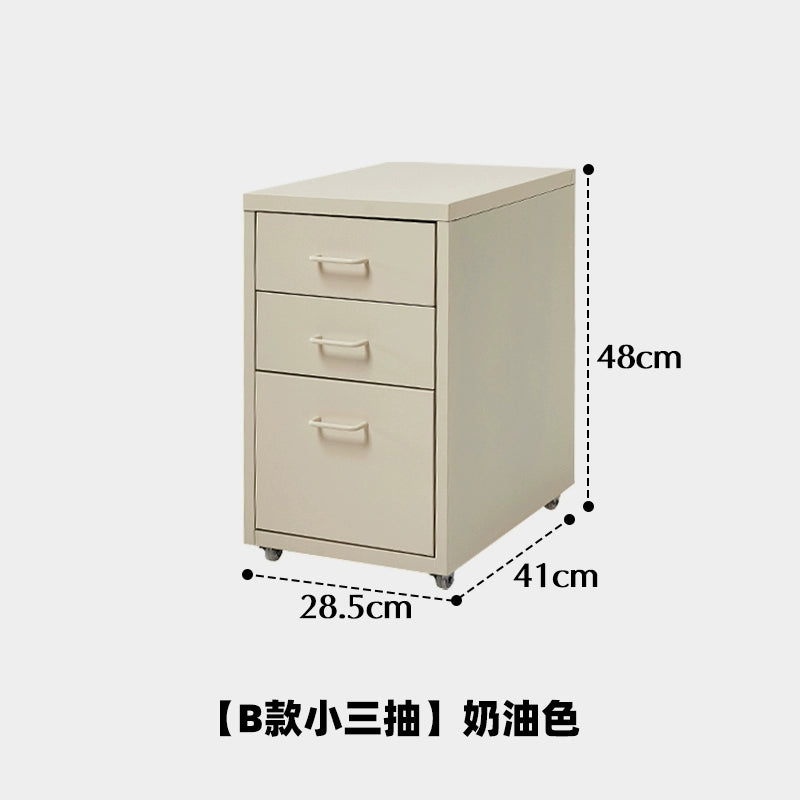 Mobiler Lagerschrank Cremefarbener Wind einfacher Truhenschrank aus Schmiedeeisen Home Schlafzimmer Nachttisch Dopamin kreativ 