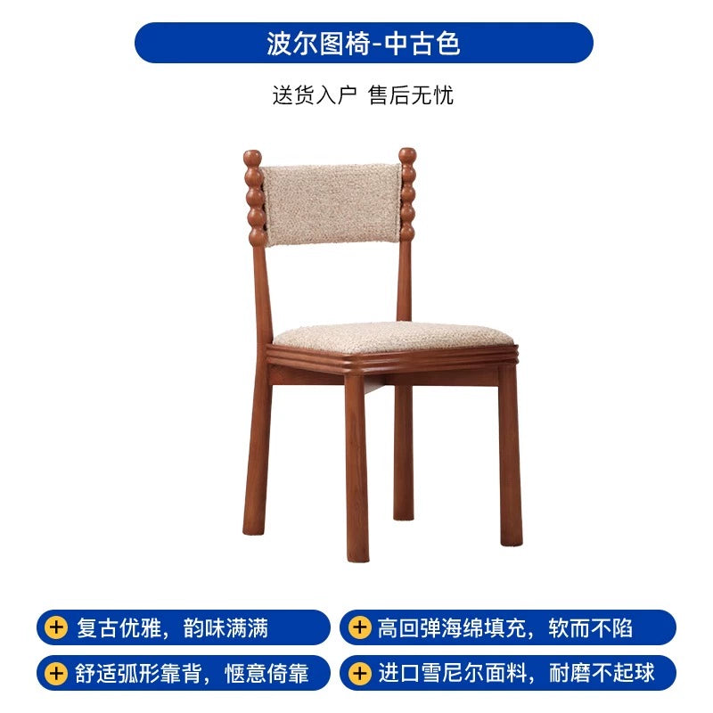 Massivholz Retro Esszimmerstuhl Home Designer Rückenlehne Stuhl Mittelalter Ins Stil High-End Casual Stuhl 