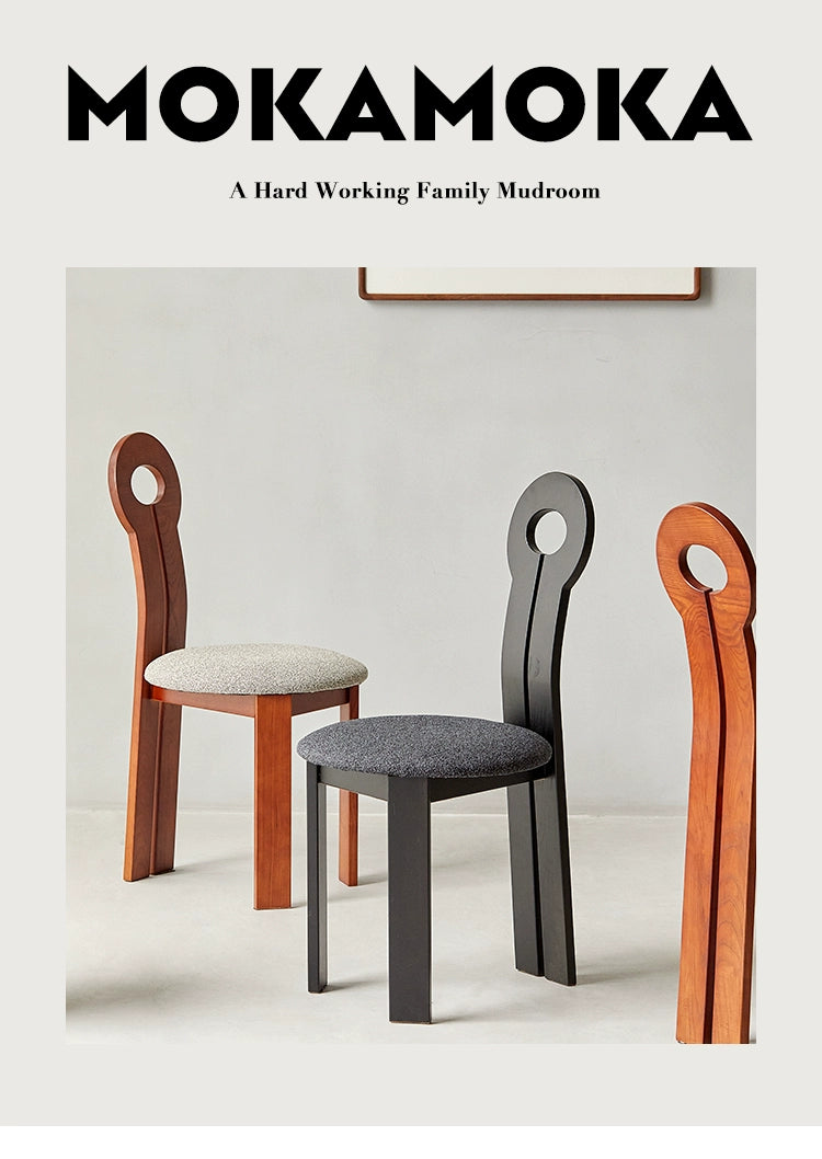 Designer Esszimmerstuhl Massivholz Mittelalter Hocker Rückenlehne Ins Kreativer Schlüsselstuhl Wabi Sabi Wind Tisch und Stuhl 