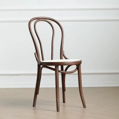 Sonnet Stuhl Nr. 18 Nordic Massivholz Rattan Esszimmerstuhl Home Retro Homestay Cafe Rückenlehne Stuhl 