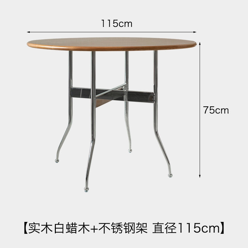 Retro Massivholz Esstisch Haushalt Kleine Wohnung Esstisch Nordischen Stil Runder Tisch Japanischen Einfache 