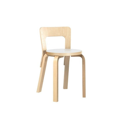 Mittelalterlicher Esszimmerstuhl aus Massivholz von Artek, einfacher kleiner Apartmentstuhl, klassischer Hocker mit Rückenlehne 