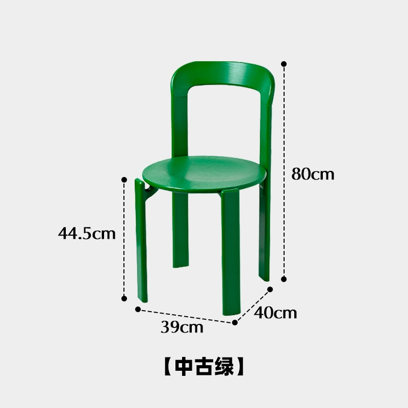 Mittelalterlicher Esszimmerstuhl aus Massivholz, Farbstuhl, minimalistischer Esstischstuhl für Zuhause, Café-Rückenlehne, Stapel 