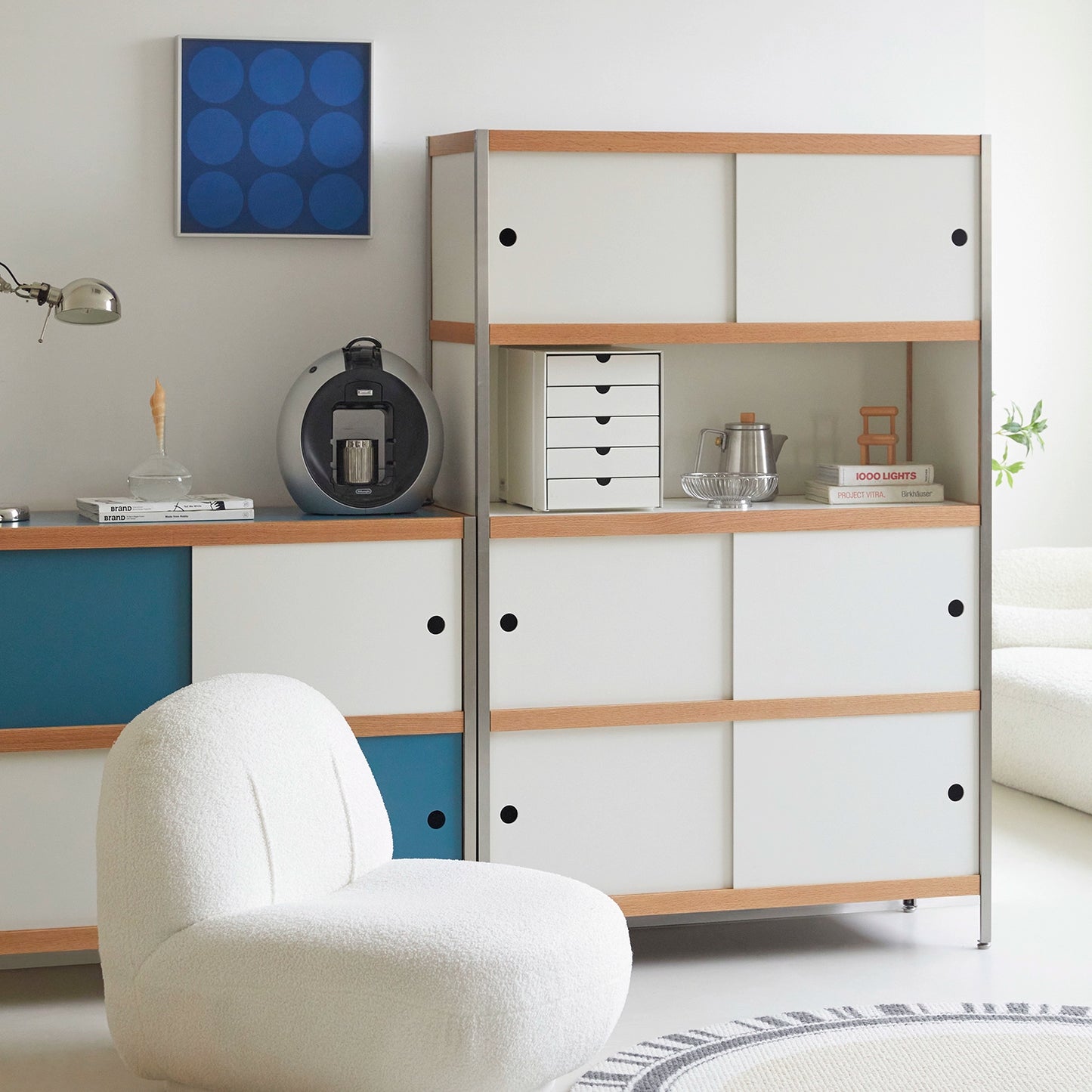 Massivholz Esszimmer Side Schrank an der Wand Locker Licht Luxus High-End Wohnzimmer Kombination Lagerregal Retro 