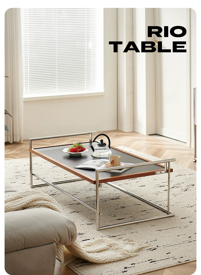 Rio Couchtisch Hubtisch Massivholz Designer Niedriger Tisch Kleine Wohnung Minimalist Bauhaus 