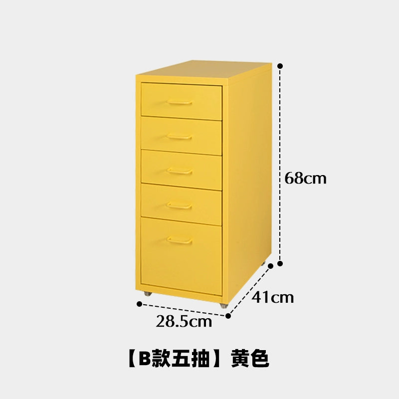 Mobiler Lagerschrank Cremefarbener Wind einfacher Truhenschrank aus Schmiedeeisen Home Schlafzimmer Nachttisch Dopamin kreativ 