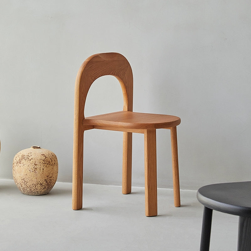 Solid Wood Dining Chair Home Medieval Backrest Stool Wabi Wind Chair Vintage Designer Minimalist